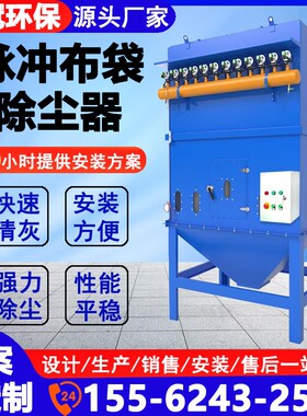 脉冲布袋吹尘器单机中央粉尘收集木工锅炉滤筒耐高温工业环保设备