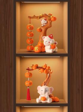 大象摆件入户门口玄关电视酒柜装饰品轻奢高级感镇宅乔迁新居礼品