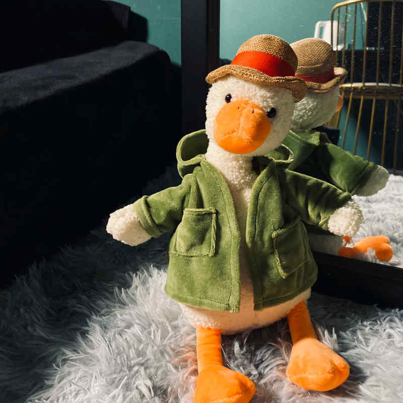 鸭子公仔网红小黄鸭丑萌玩偶加油复读鸭毛绒玩具布娃娃生日礼物 - 图1