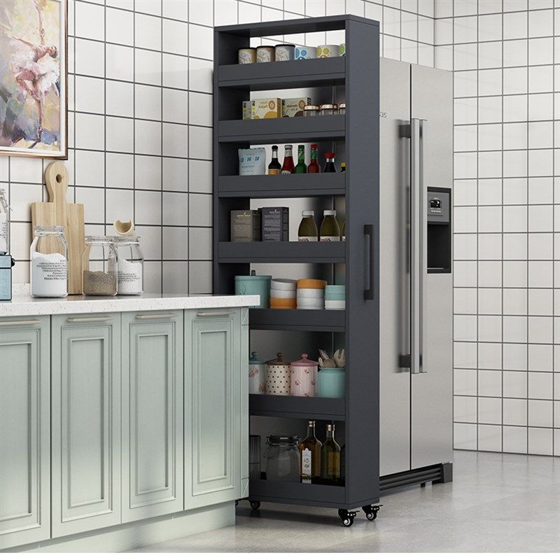 定制置物柜书架侧抽拉式收纳柜夹缝窄缝厨房省空间大容量柜多功能,淘宝优惠券,粉丝福利购,淘宝优惠卷