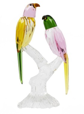 祥瑞水晶喜鹊鸟摆件轻奢客厅卧室家居装饰品高档新婚礼物乔迁新居