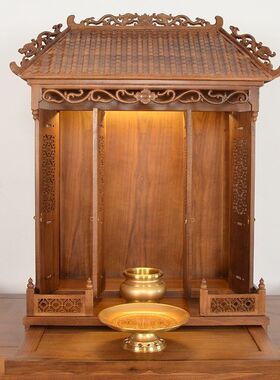 小佛龛神龛带门挂墙神台