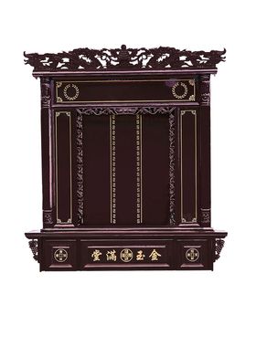 新款实木雕刻香火牌家神