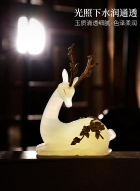 饰玉芙入香香梅花萌鹿桌面品为蓉朋友带来财YS023富和宝藏客厅口