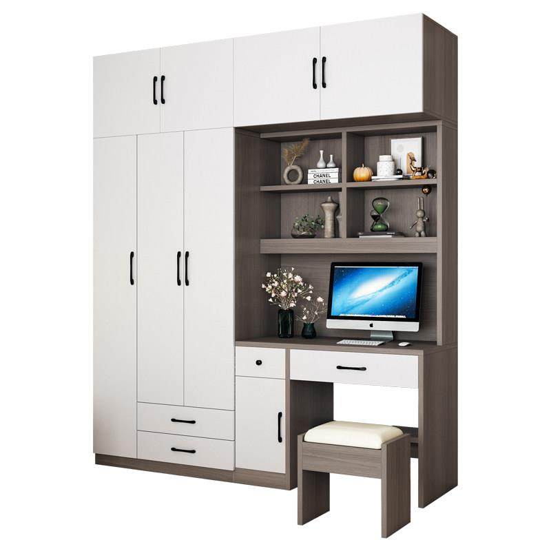 衣衣柜带橱书桌一体儿童写字台书架组合台式电脑桌小户型体连柜子,淘宝优惠券,粉丝福利购,淘宝优惠卷