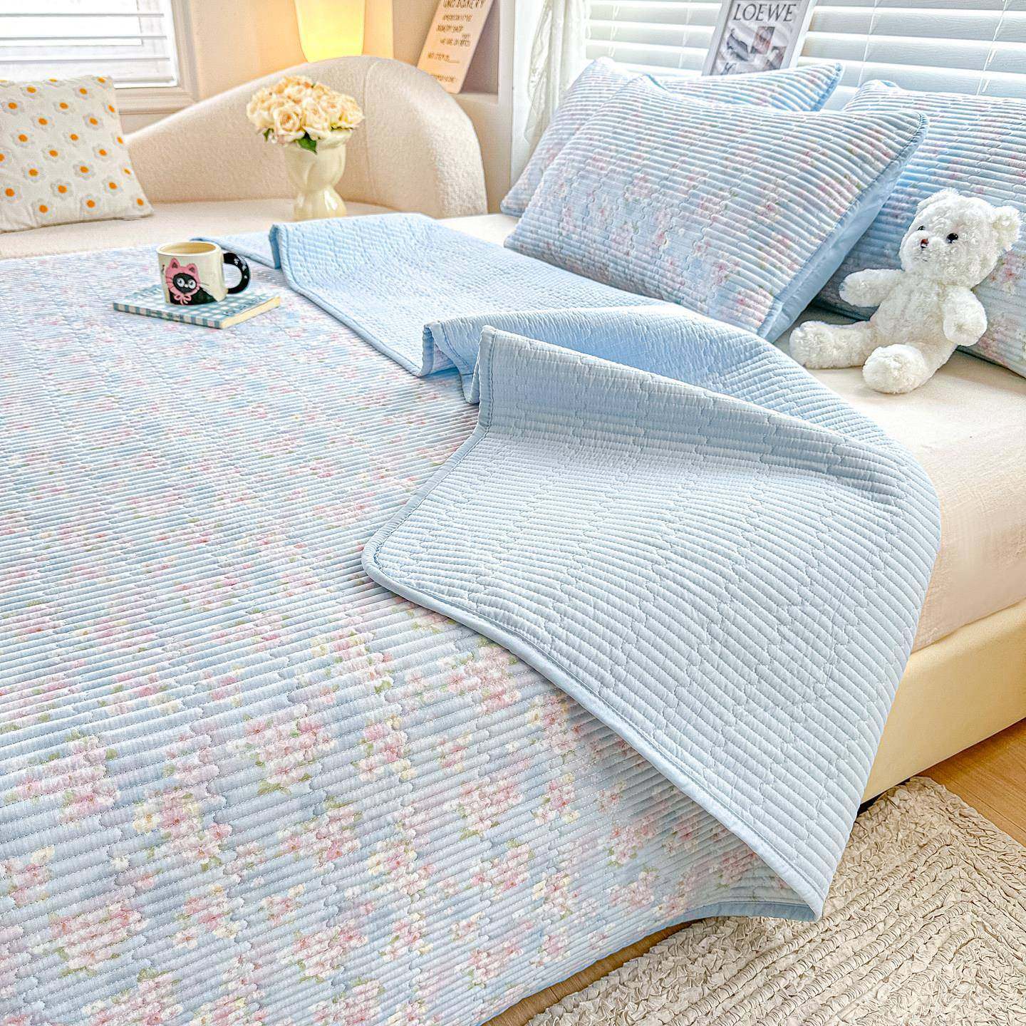 卡盖通全棉榻双层20250830纱床盖件春夏季榻米专用单防滑夹棉床单,淘宝优惠券,粉丝福利购,淘宝优惠卷