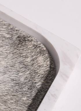 BLJX5138现代轻奢马酒毛变大理托盘样板间售渐楼处店衣帽石间首饰