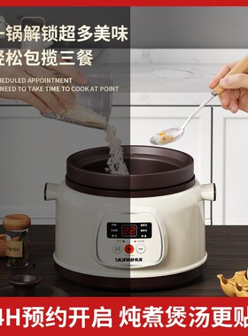 智能电汤锅紫砂煮粥锅电预约炖燕窝煮杂粮自动