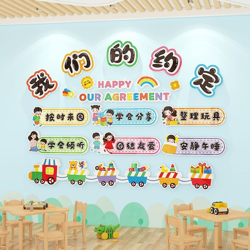 习惯养成墙幼儿园拆除教室布置装饰班级题环创成品,淘宝优惠券,粉丝福利购,淘宝优惠卷