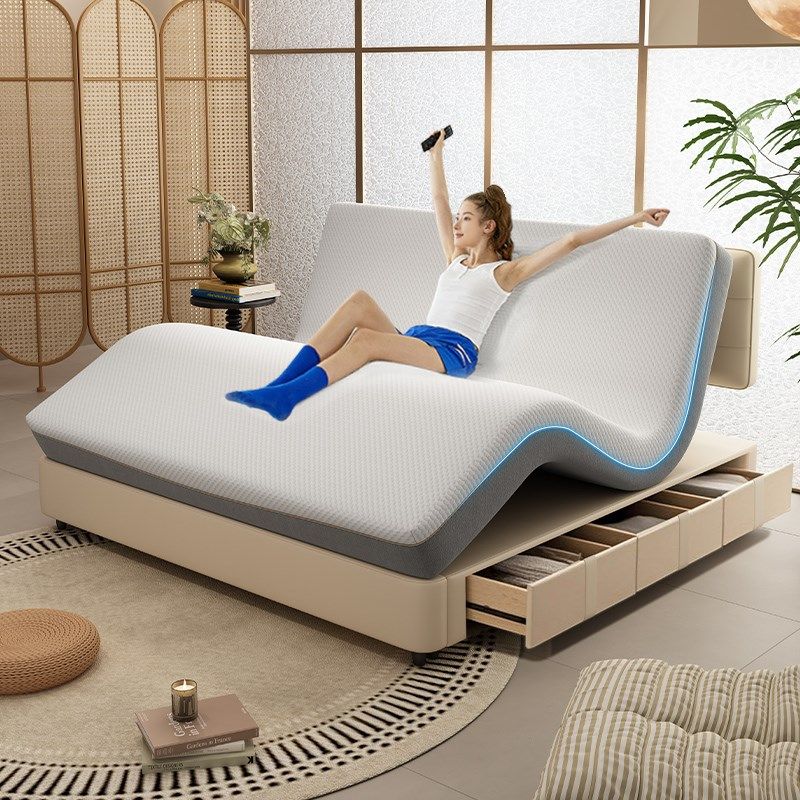 2025新款智h能床 电动智能床垫升降零重力全自动多功能助眠电动床,淘宝优惠券,粉丝福利购,淘宝优惠卷
