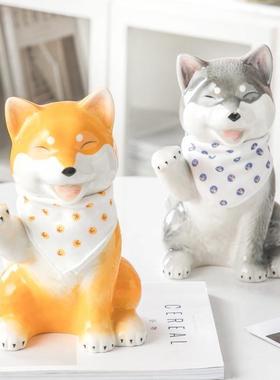 创意桌面摆件可爱客厅玄关进门口鞋柜收纳电视柜陶瓷摆件潮流厂家