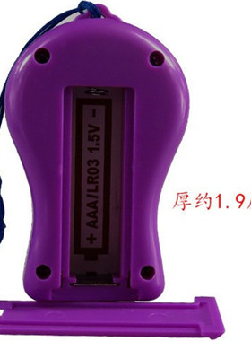 手按挂饰章鱼型计数器吊坠 手动挂脖大屏电子显示数显送电池绳子