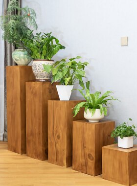 简约风民宿复古木墩子原木实木根雕凳子花架底座玄关摆件角几边几