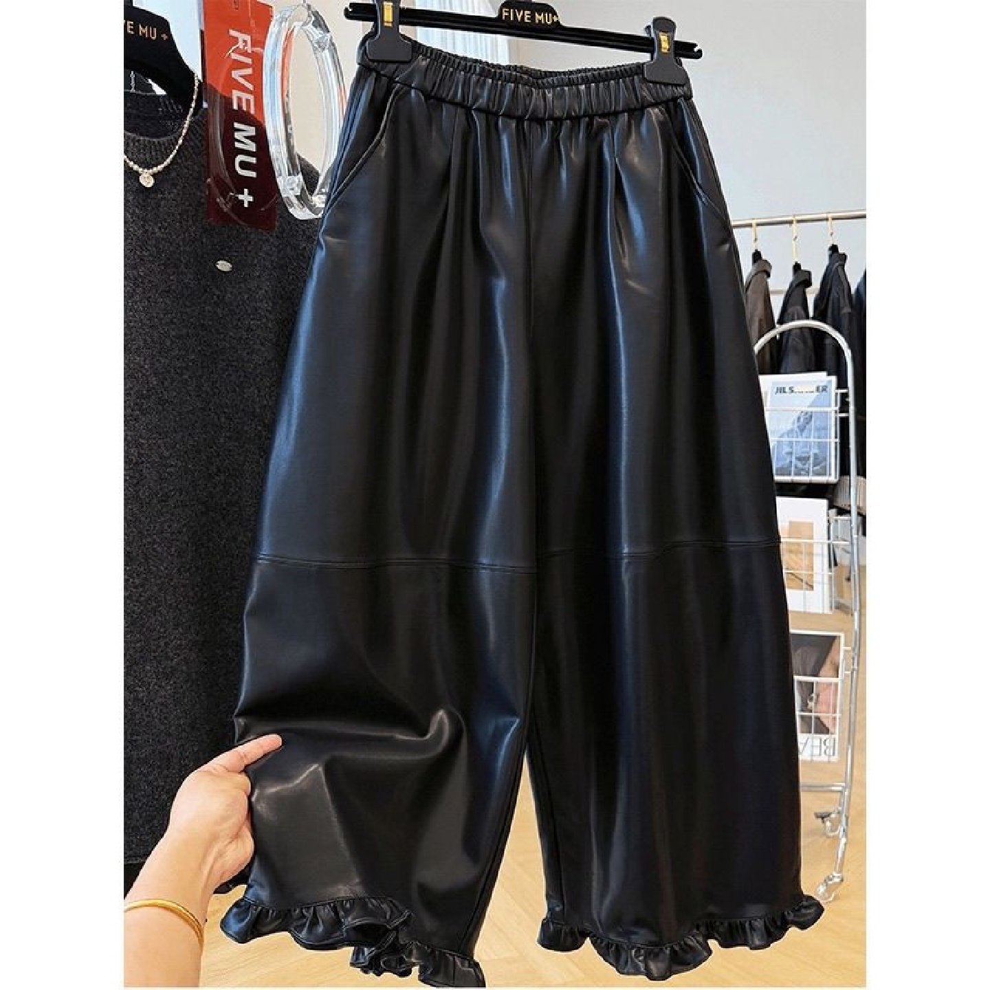 女童秋冬裤子2025新款女孩子冬天加绒加厚pu皮裤儿童时尚洋气长裤,淘宝优惠券,粉丝福利购,淘宝优惠卷