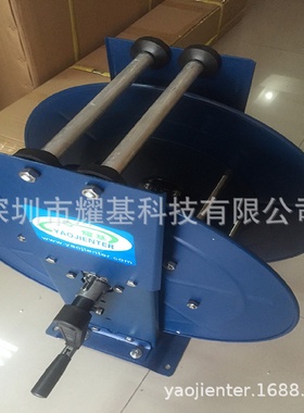 手摇卷管器50M100米黑色高压橡胶管手摇式卷管器可配接头疯狂购