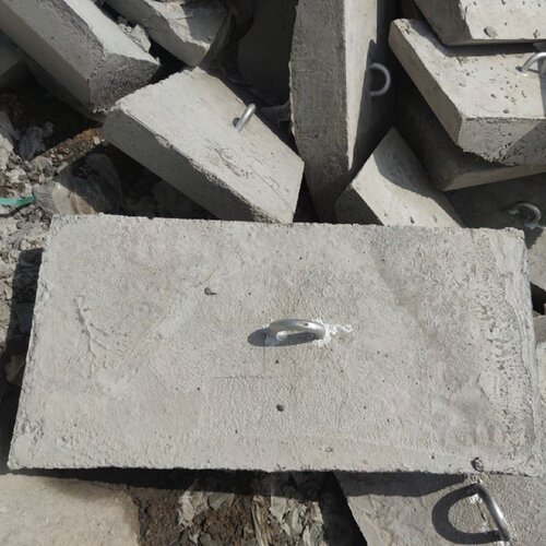 电力拉线地锚石斜拉线地埋固定石电线杆水泥拉线盘拉环水泥地锚石 - 图2