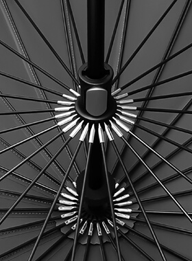 大量批发木柄24骨结实长柄雨伞超大号加固双人直杆晴雨伞定制广告