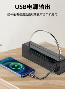 2024智能日出唤醒灯镜面时钟闹钟起床电子钟床头叫醒氛围小夜灯