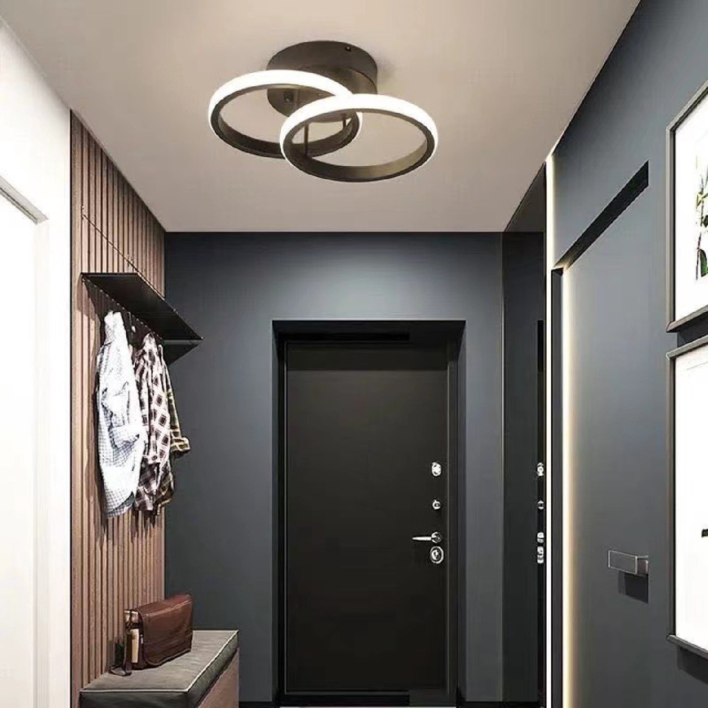 85-256电压灯具led简约现代过道走廊吸顶灯双圆衣帽间厨房玄关灯,淘宝优惠券,粉丝福利购,淘宝优惠卷