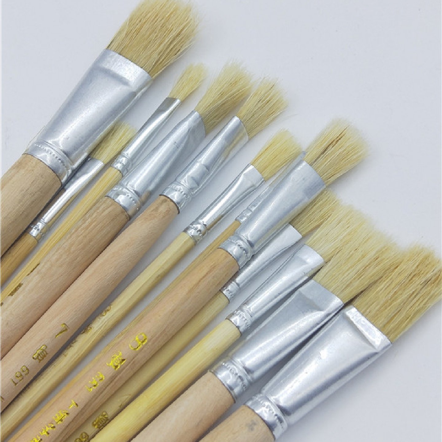 白杆猪鬃油画笔水粉水彩笔丙烯画笔工业毛笔12号补油描线油漆刷子,淘宝优惠券,粉丝福利购,淘宝优惠卷