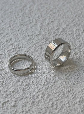 简约潮酷不掉色钛钢戒指