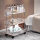 Trolley storage rack Living room multi-layer storage rack Beauty salon Tool cart movable snack cosmetic storage rack