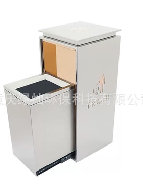 定制不锈钢垃圾桶商用轻奢酒店大堂立式带烟灰缸电梯口果皮箱户外