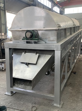 有轴不锈钢旋转圆筒筛肥料滚筒筛化肥筛分机颗粒大产量滚筒筛选机