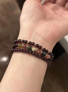 热销天竺叠戴情侣手链女三圈手串男毕业季礼物男士手串设计礼物