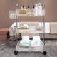 Trolley storage rack Living room multi-layer storage rack Beauty salon Tool cart movable snack cosmetic storage rack