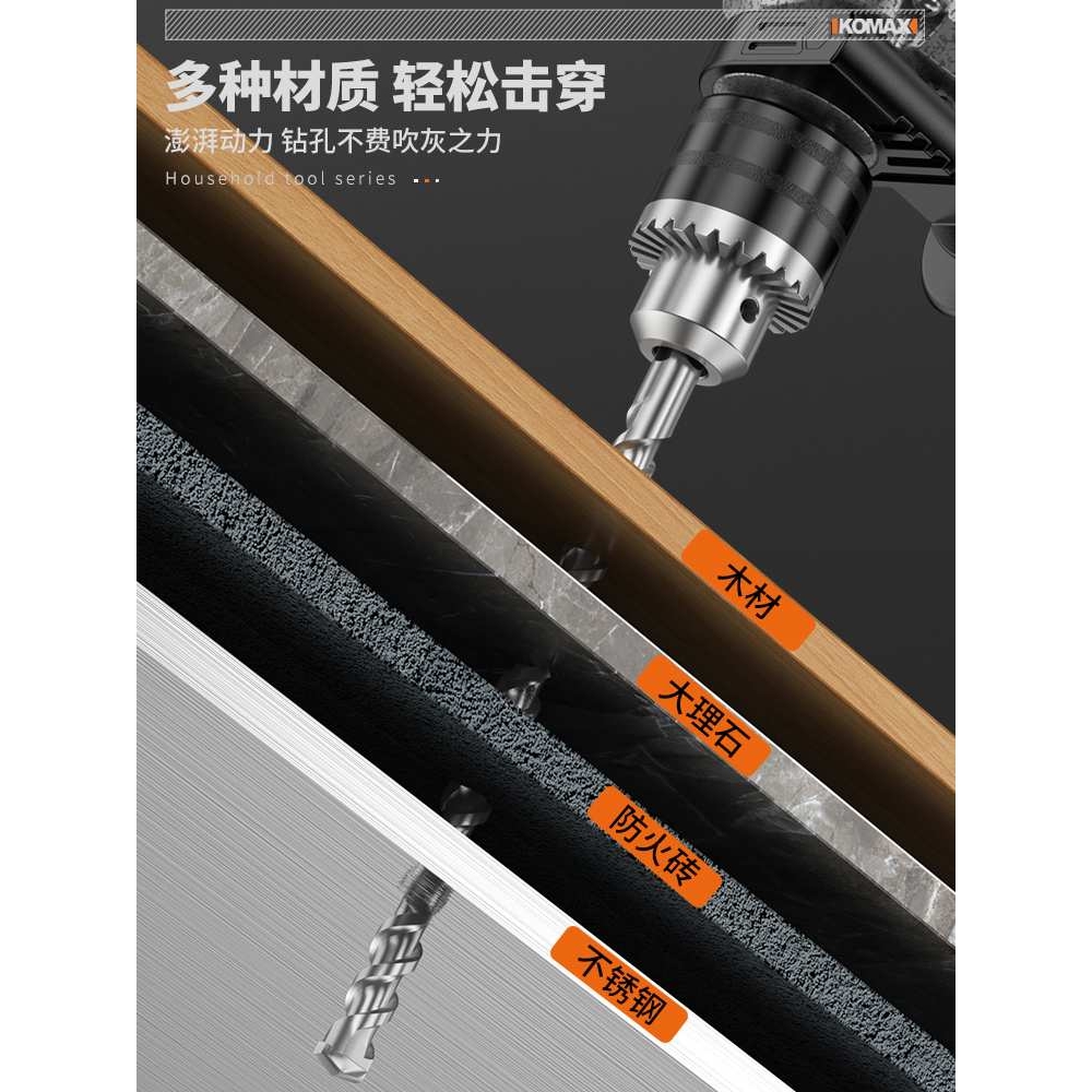家用工具套装大全木工维修多功能电动电工组合五金电钻工具箱 - 图0