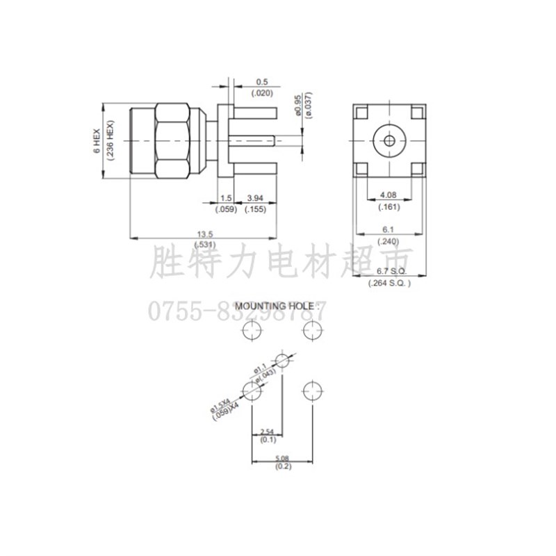 SMC3400-0000捷宝JYEBAO台产镀金SMC-KE/SMC-KHD/6Ghz射频连接器 - 图0