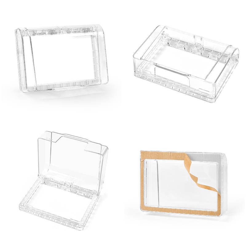 118型粘贴式一位二位十孔插座防水罩浴室开关防水盒保护盖罩 - 图1