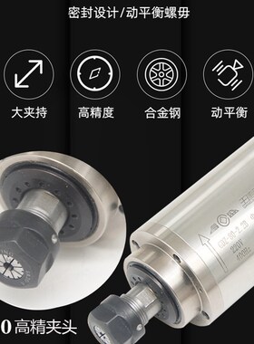 木工雕刻机主轴电机GDZ-80-2.2B 80*213 昌盛+CS高速电机 高精密