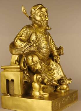 杨铜记铜钟馗 天师钟馗 伏魔天官 家居办公室铜工艺品厂家