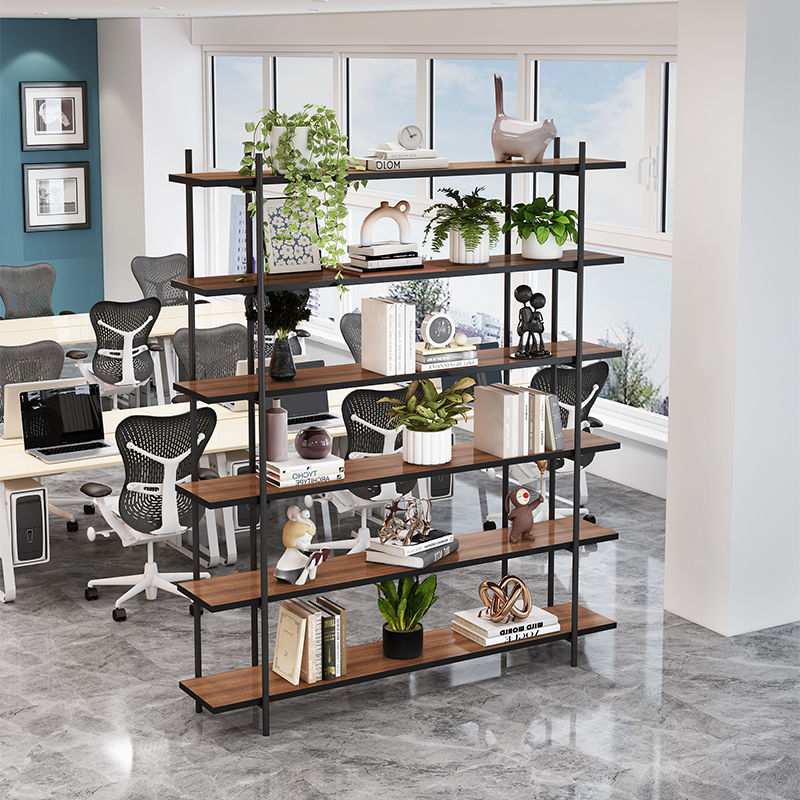 书架落地置物架客厅靠墙多层收纳架子展示柜铁艺货架简易家用书柜 - 图3