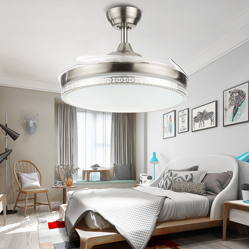 超薄隐形餐厅吊扇灯 风扇灯客厅卧室家用静音变频简约电扇带吊灯,淘宝优惠券,粉丝福利购,淘宝优惠卷