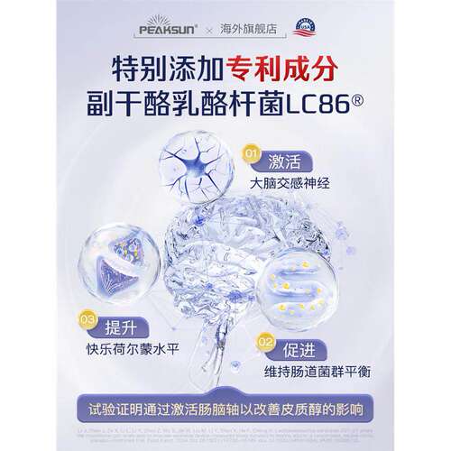 双专利LC86情绪多巴胺 舒缓抑郁焦虑紧张压力睡眠躯体障碍稳定 - 图1