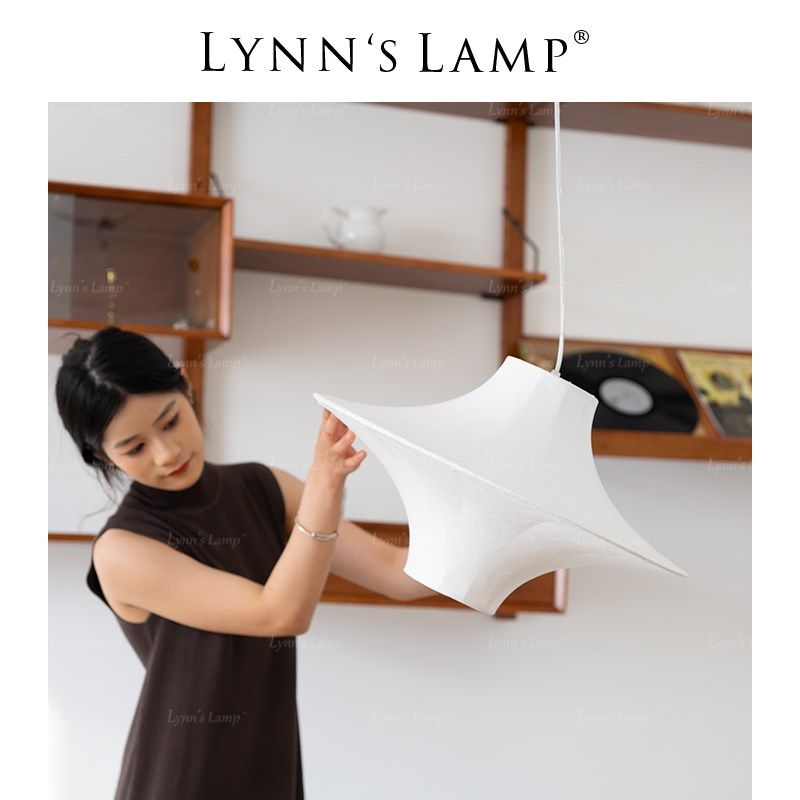 Lynns立意 侘寂风飞碟蚕丝吊灯 客厅卧室日式中古书房民宿设计师,淘宝优惠券,粉丝福利购,淘宝优惠卷