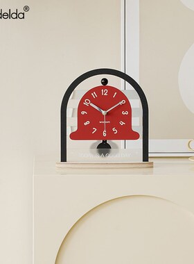 Mndeld客厅玄关装饰电视柜家居饰品钟表桌面摆放式创意时钟