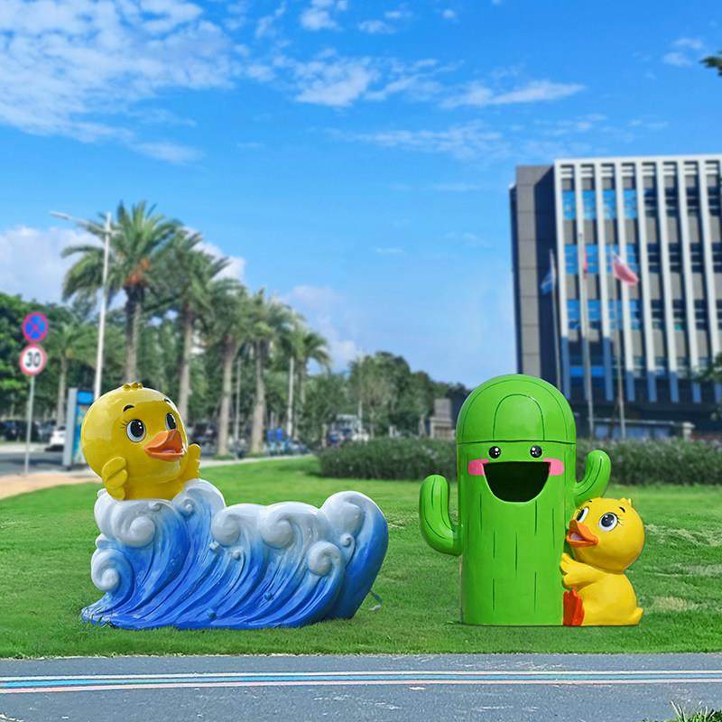 卡通动物垃圾桶雕塑公园椅幼儿园林风景区商场玻璃纤维果皮箱分类,淘宝优惠券,粉丝福利购,淘宝优惠卷