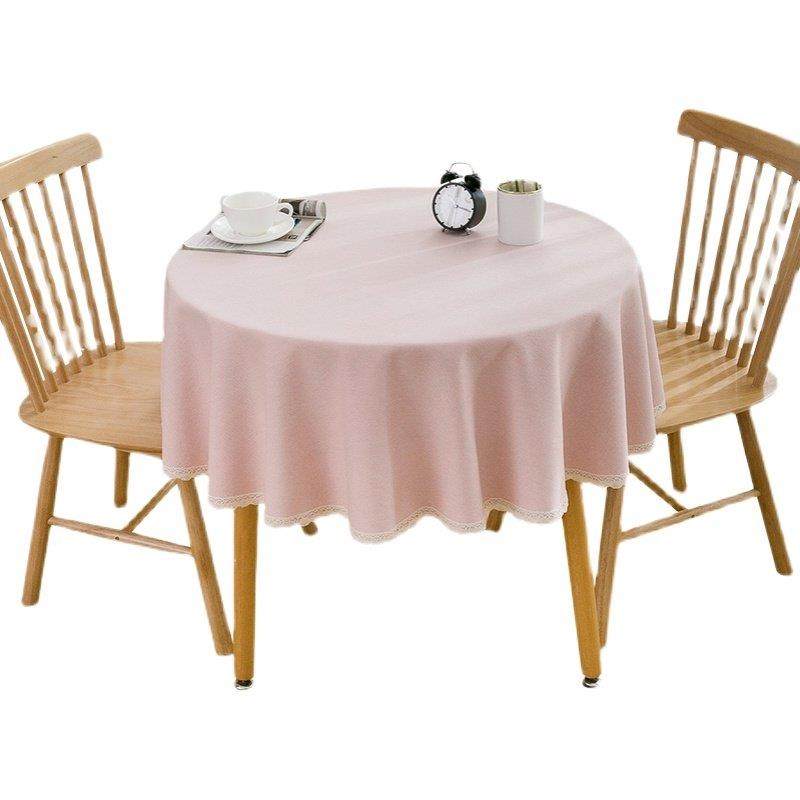 纯色棉麻布艺圆形桌布加厚大圆桌台布现代简约餐桌布茶几盖巾净色,淘宝优惠券,粉丝福利购,淘宝优惠卷