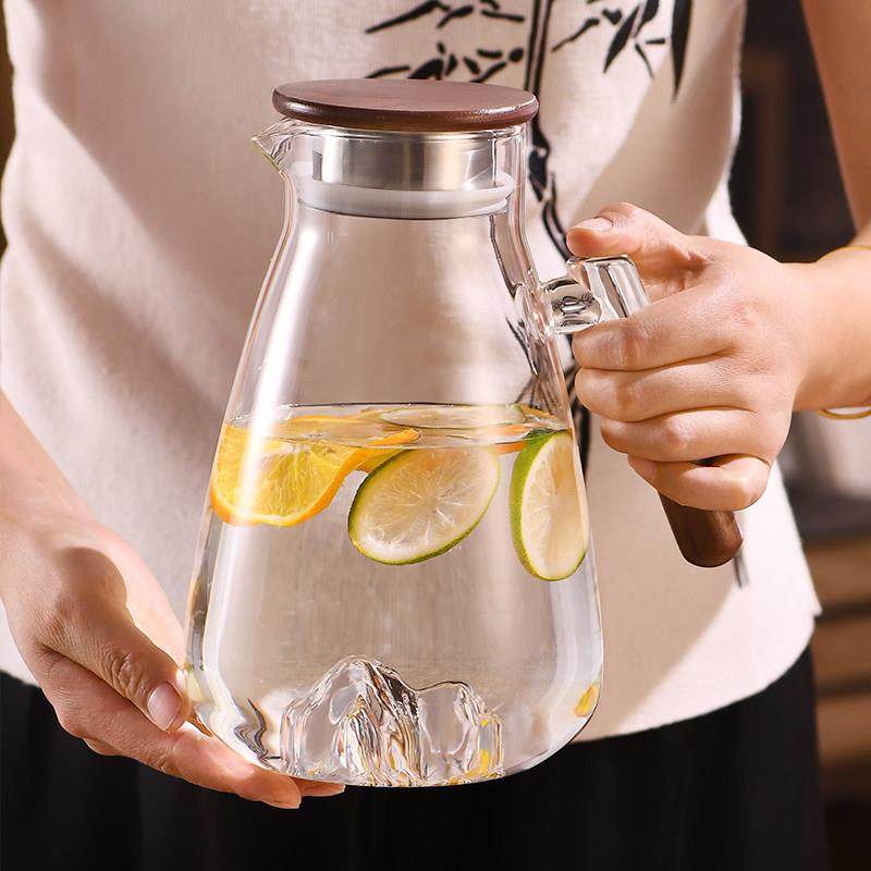 夏季冷水壶凉杯耐高温家用凉白开 水壶玻璃茶壶泡茶大容量冷泡冷,淘宝优惠券,粉丝福利购,淘宝优惠卷