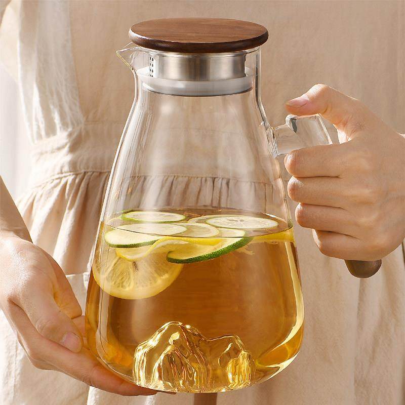 夏季冷水壶凉杯耐高温家用凉白开 水壶玻璃茶壶泡茶大容量冷泡冷,淘宝优惠券,粉丝福利购,淘宝优惠卷