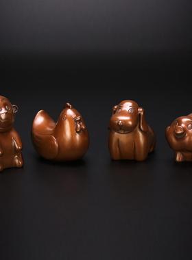 匠泽铜魂 纯铜牛摆件紫铜十二生肖创意家居装饰品客厅工艺品摆饰