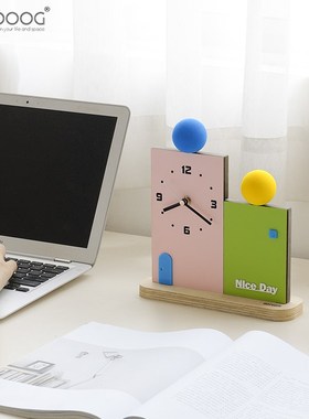 现代创意办公桌面时钟卧室房间家居客厅座钟装饰礼品