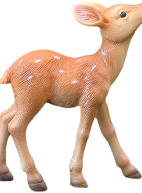 仿真梅鹿微景观动物桌面客厅盆景装饰品树脂小鹿工艺品摆设