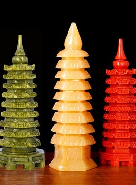 铜文昌塔朱砂文昌塔黑曜石黄玉文昌塔家居办公文昌摆设工艺品