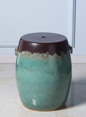 创意复古陶瓷鼓凳摆件家居客厅卧室落地摆设凳子软装饰品乔迁礼物