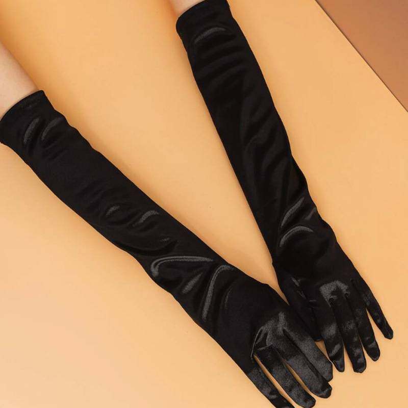色丁手套加长礼服缎面婚礼演出舞会服饰配件礼仪多色过肘氨纶晚装,淘宝优惠券,粉丝福利购,淘宝优惠卷